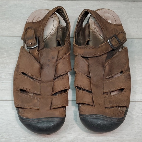 Keen Mens Leather Newport Leather Outdoor Hiking sandals shoes sz 15 main image 7